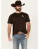 Image #1 - Riot Society Men's Embroidered Bucking Bronco Short Sleeve T-Shirt, Brown, hi-res