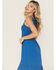 Image #3 - Shyanne Women's Solid Sleeveless Midi Dress, Medium Blue, hi-res