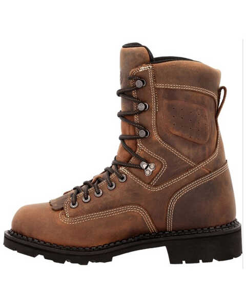 Image #3 - Georgia Boot Men's USA Logger Waterproof Work Boots - Round Toe, Distressed Brown, hi-res