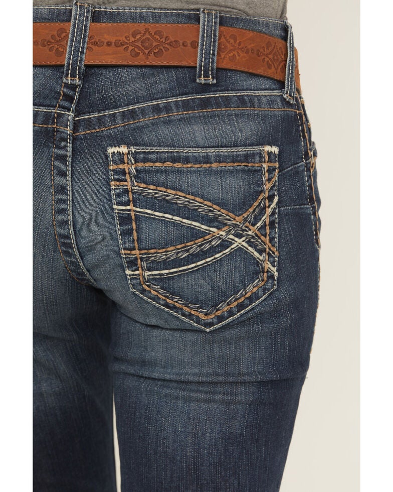 Ariat Women's R.E.A.L Mid Rise Entwined Boot Cut Jeans Sheplers