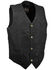 Image #1 - Milwaukee Leather Men's 4X Classic Snap Front Denim Biker Vest, , hi-res