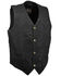Image #1 - Milwaukee Leather Men's 4X Classic Snap Front Denim Biker Vest, Black, hi-res