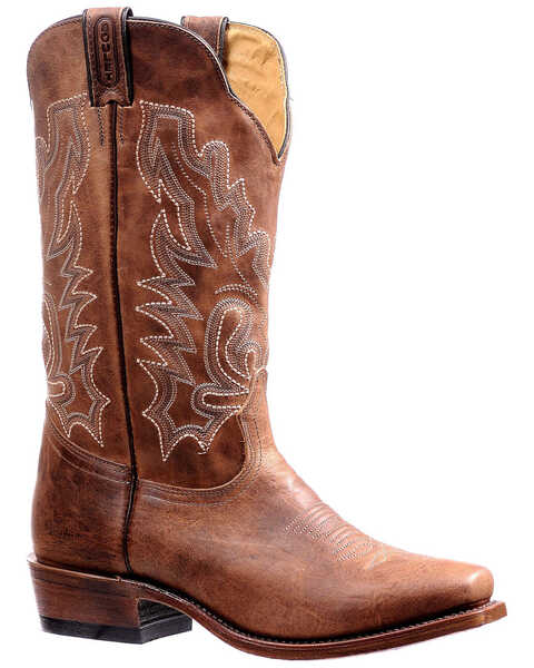 Boulet Men's Cutter Toe Western Boots, Brown, hi-res