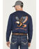 Image #1 - Cody James Men's FR Eagle Long Sleeve Graphic Work Shirt, Navy, hi-res