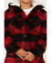 Image #3 - Urban Republic Little Boys' Plaid Print Fleece-Lined Hooded Jacket , Red, hi-res