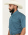 Image #2 - Cinch Men's Geo Print Short Sleeve Button-Down Western Shirt - Big, Blue, hi-res