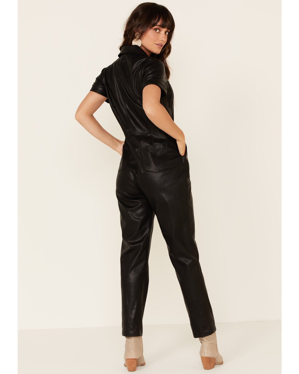 Mink Pink Women's Black Faux Leather 