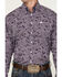 Image #3 - Cinch Men's Paisley Print Long Sleeve Button-Down Western Shirt, Purple, hi-res