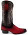 Image #2 - Ferrini Women's Roughrider Western Boots - Snip Toe , Red, hi-res