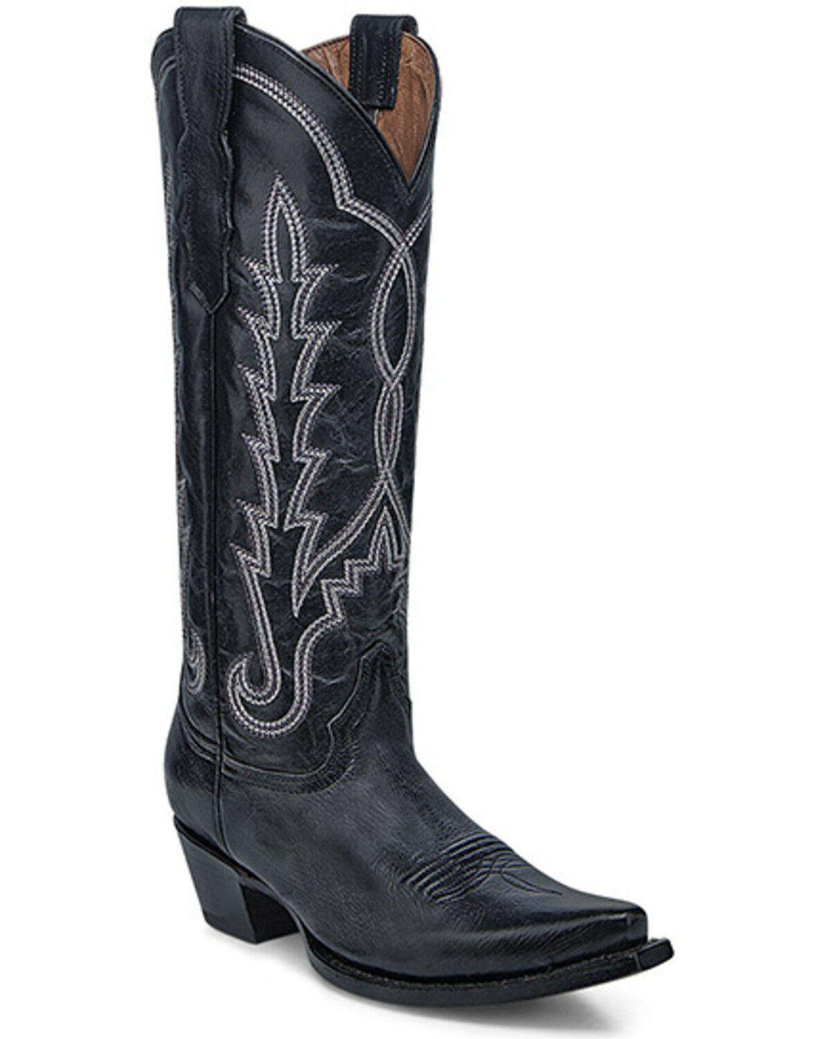 Image #1 - Circle G Women's Embroidered Western Boots - Snip Toe, Black, hi-res