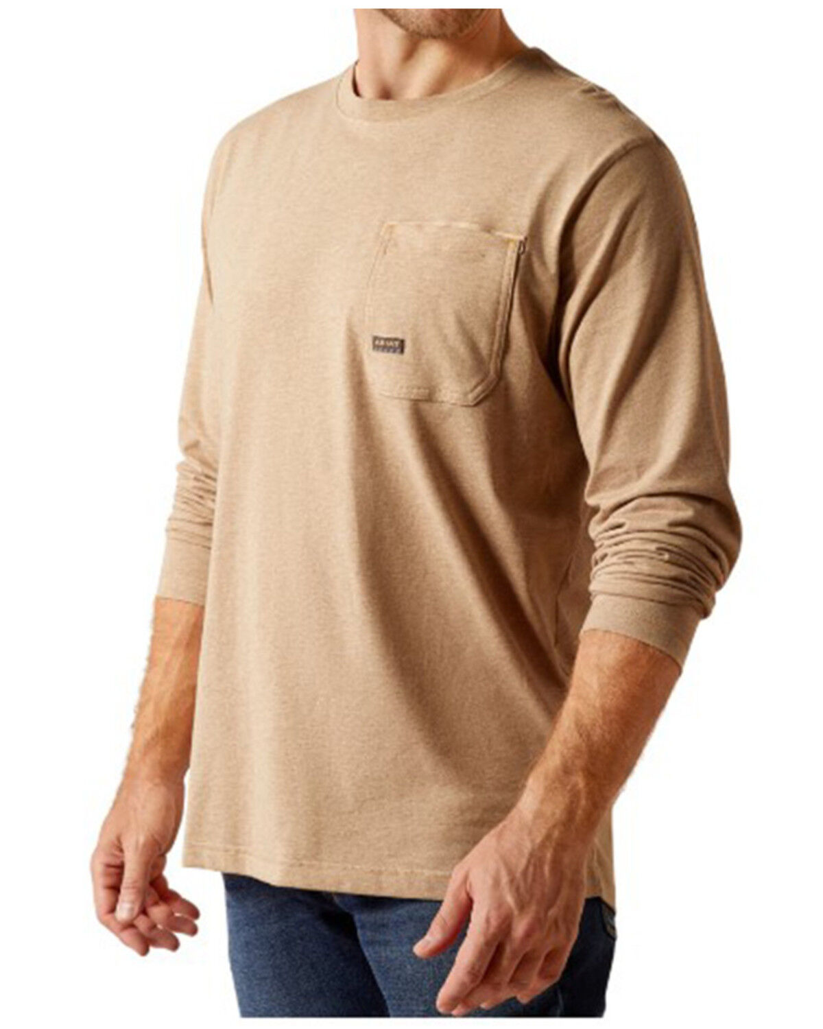 Image #2 - Ariat Men's Rebar Workman Born For This Long Sleeve Graphic T-Shirt, Beige, hi-res