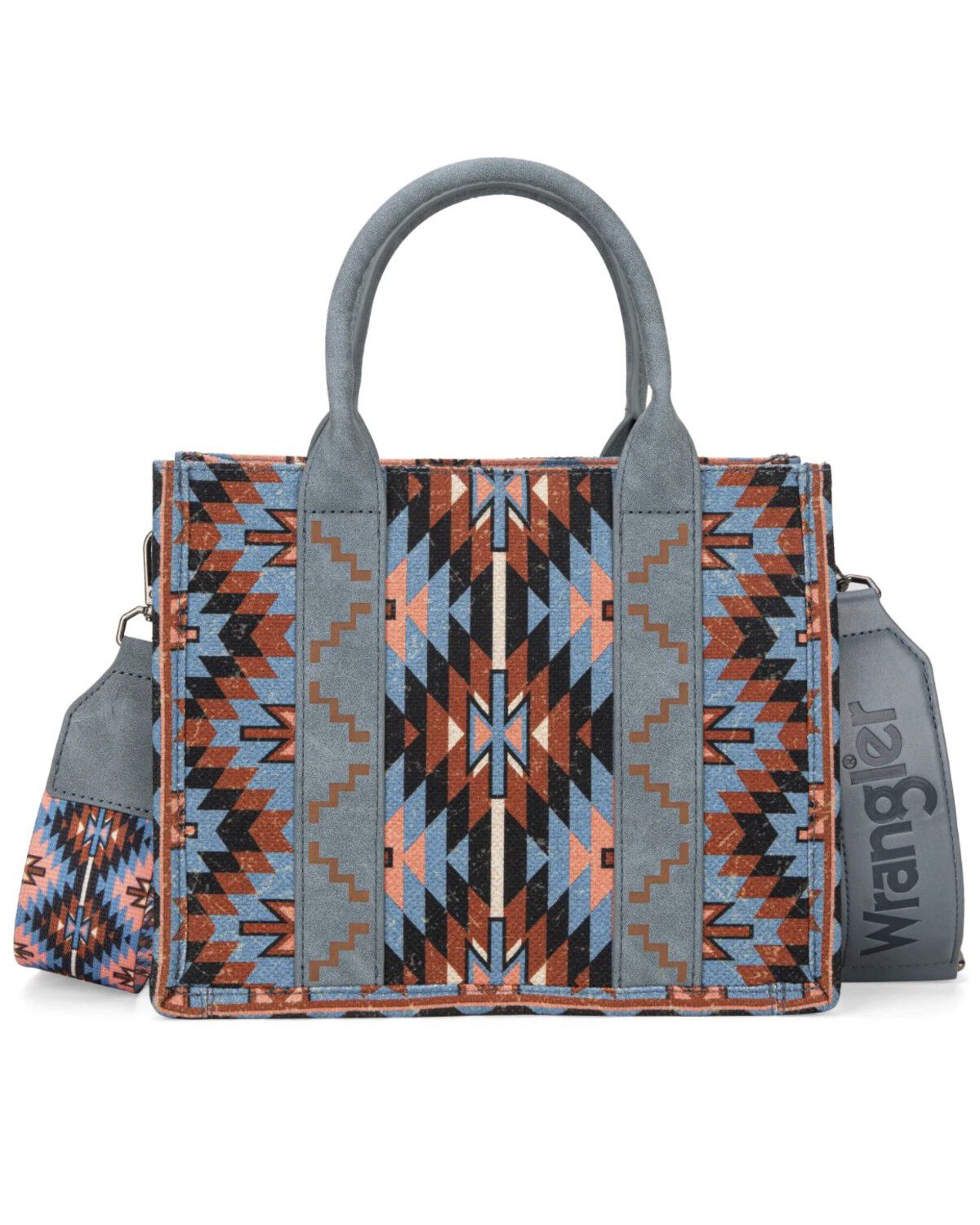 Image #2 - Wrangler Women's Southwestern Print Crossbody Bag, Navy, hi-res