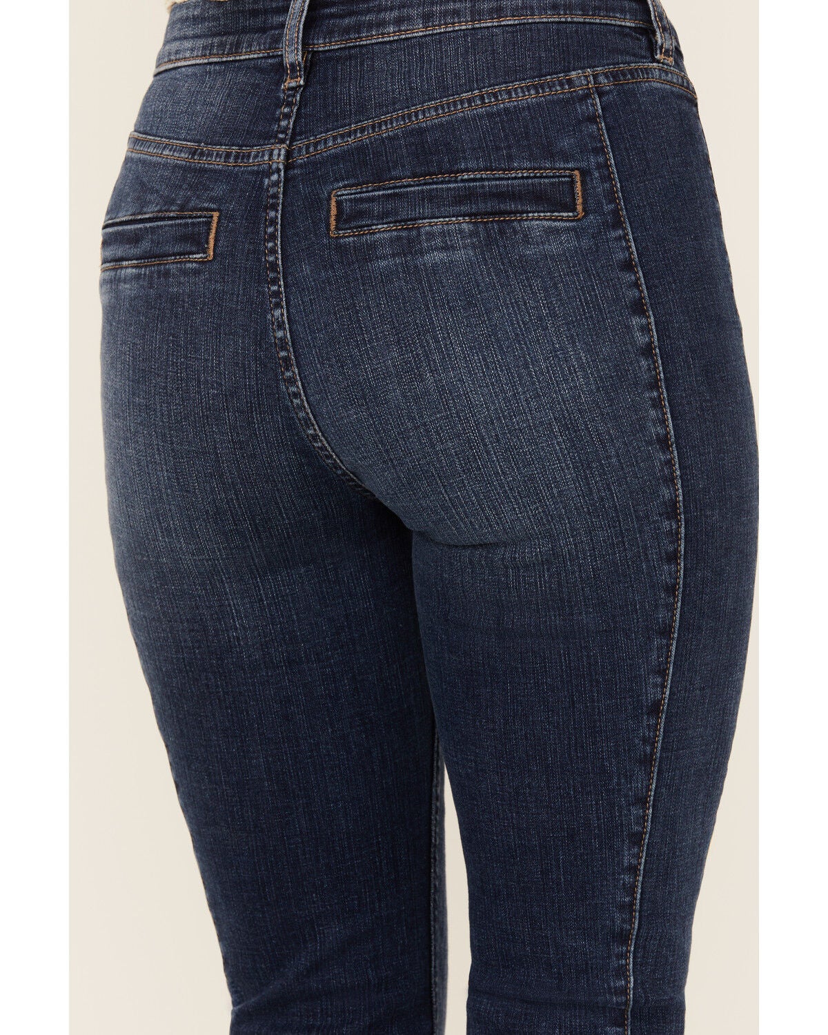 Image #4 - Shyanne Women's Luna High Rise Flare Stretch Denim Jeans, Dark Wash, hi-res