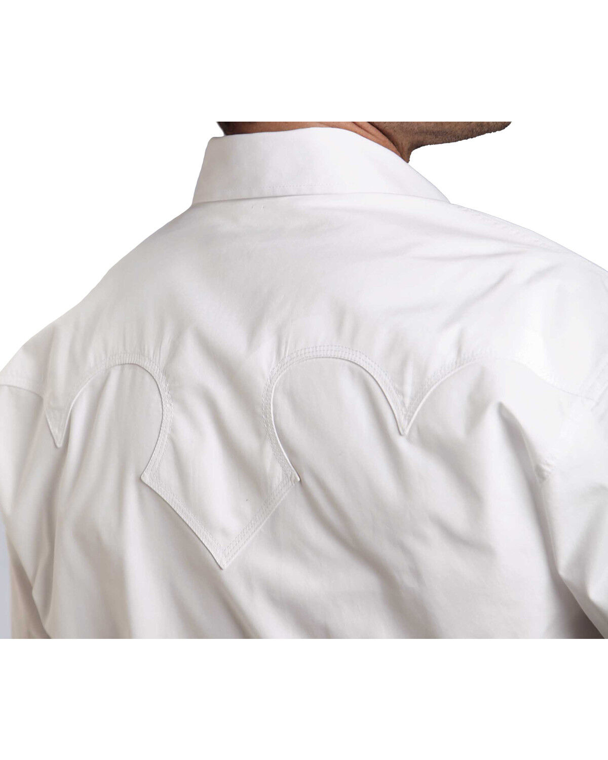 Image #3 - Stetson Men's White Solid Long Sleeve Western Shirt, White, hi-res