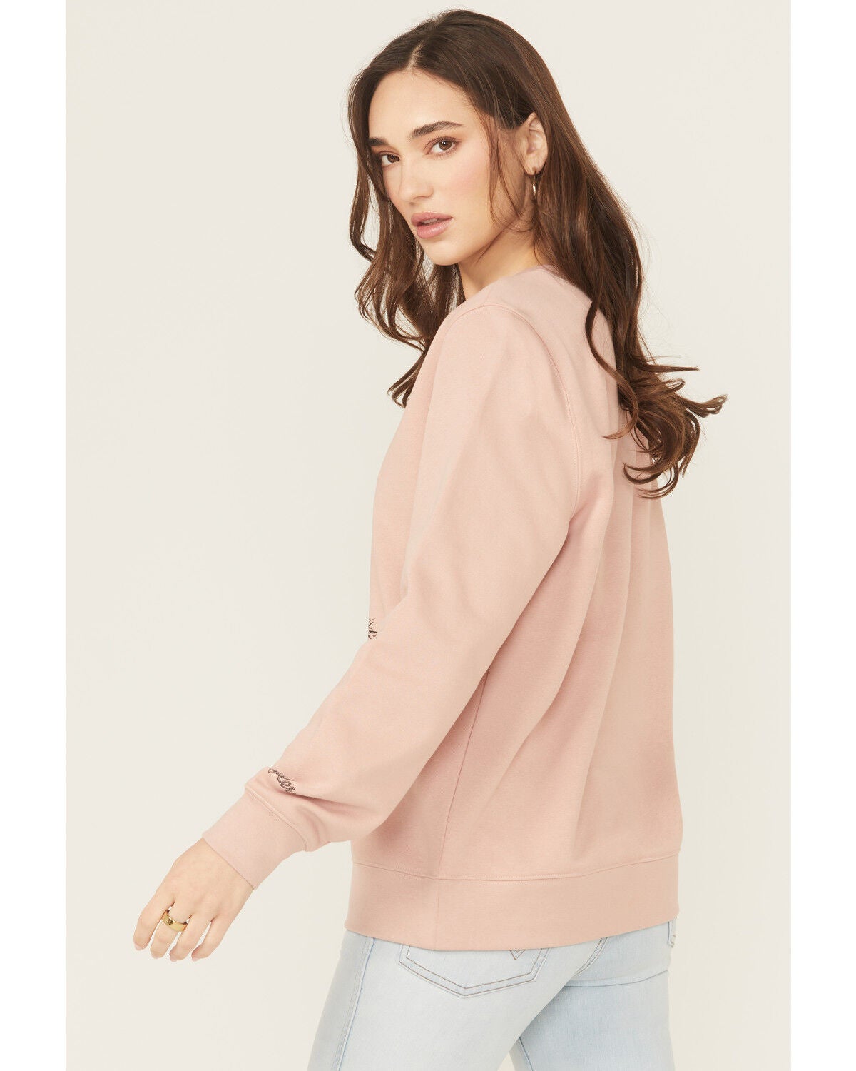 Image #4 - Wrangler Retro Women's Cowboy Crewneck, Rose, hi-res
