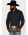 Image #1 - Ely Walker Men's Small Plaid Print Long Sleeve Pearl Snap Western Shirt, , hi-res
