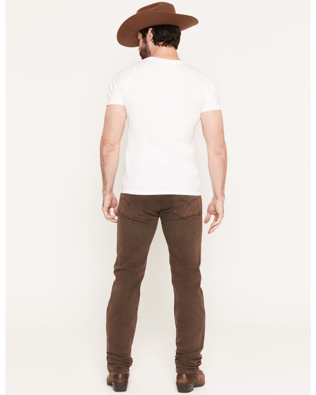 Image #3 - Levi's Men's 501 Original Straight Denim Jeans, Brown, hi-res