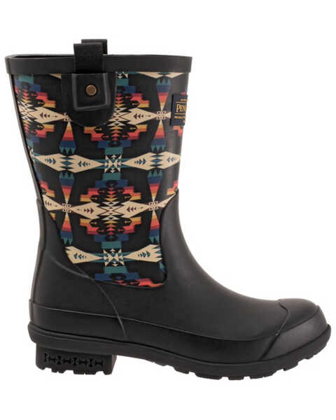 Image #2 - Pendleton Women's Tucson Rain Boots - Round Toe, Black, hi-res