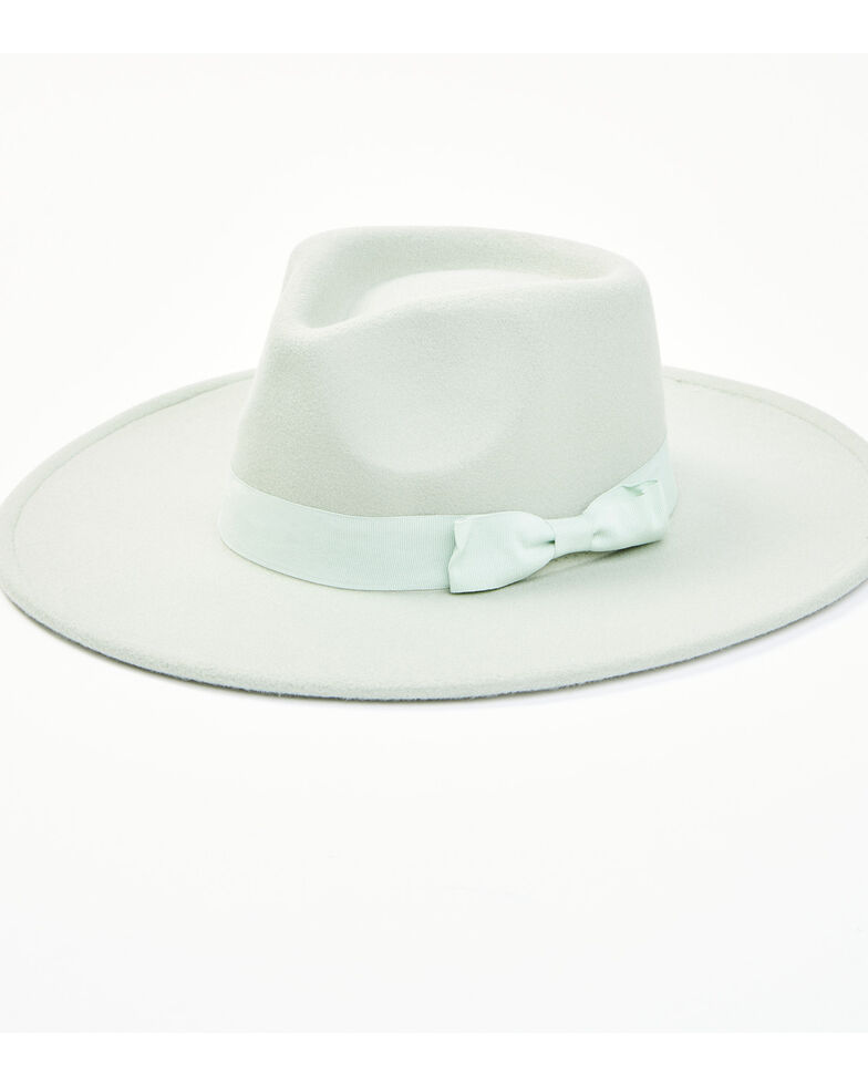 Lucca Women's Heather Moss Ariel II Vegan Felt Western Rancher Hat , Moss Green, hi-res