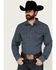 Image #1 - Wrangler Retro Men's Premium Medallion Print Long Sleeve Western Snap Shirt, Blue, hi-res