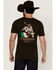 Image #4 - Cowboy Hardware Men's 8 Seconds Short Sleeve Graphic T-Shirt, Chocolate, hi-res