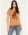 Image #1 - Shyanne Women's Stallion Short Sleeve Graphic Tee, Pecan, hi-res