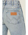 Image #4 - Wrangler Women's Wild West Destructed Light Wash High Rise Straight Jeans, Light Wash, hi-res