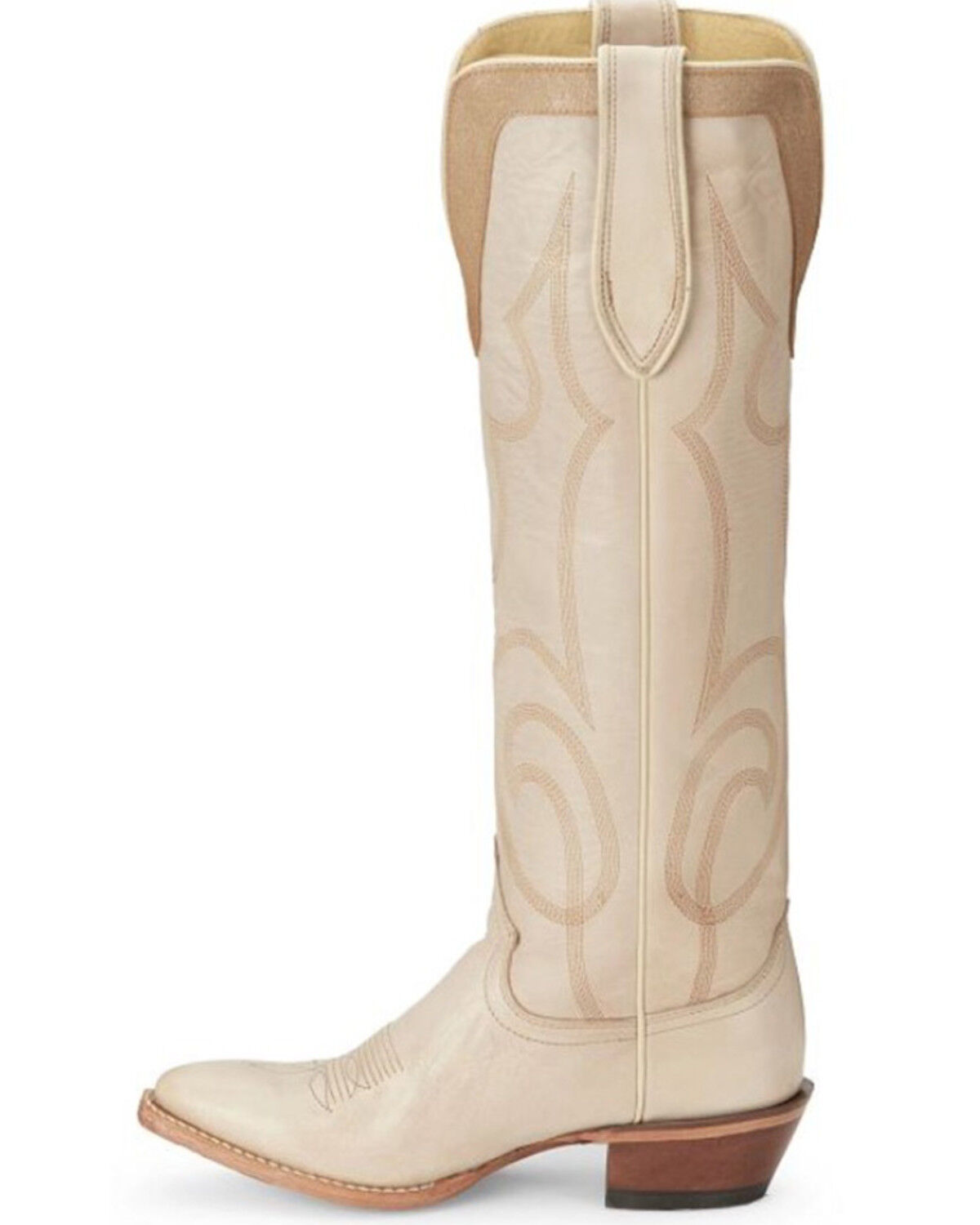Image #3 - Justin Women's Verlie Vintage Tall Western Boots - Snip Toe, Cream, hi-res