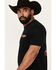 Image #3 - Wrangler Men's Boot Barn Exclusive Bucking Cowboy Short Sleeve Graphic T-Shirt, Black, hi-res