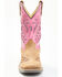 Shyanne Girls' Chloe Glitter Western Boots - Square Toe, Pink, hi-res