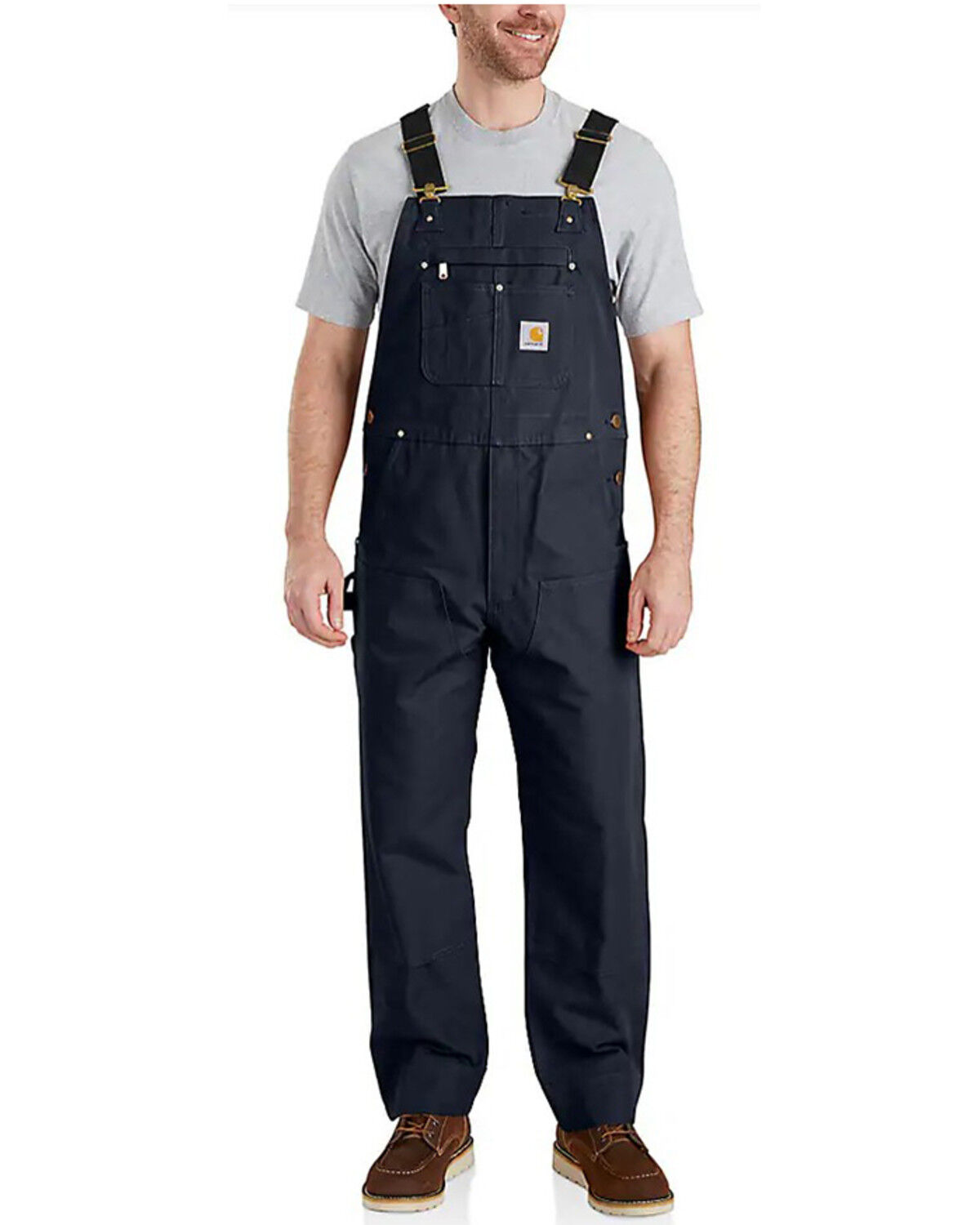 Image #1 - Carhartt Men's Relaxed Fit Duck Bib Overall, Navy, hi-res