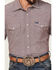 Wrangler Men's Chambray Long Sleeve Snap Western Work Shirt, Burgundy, hi-res