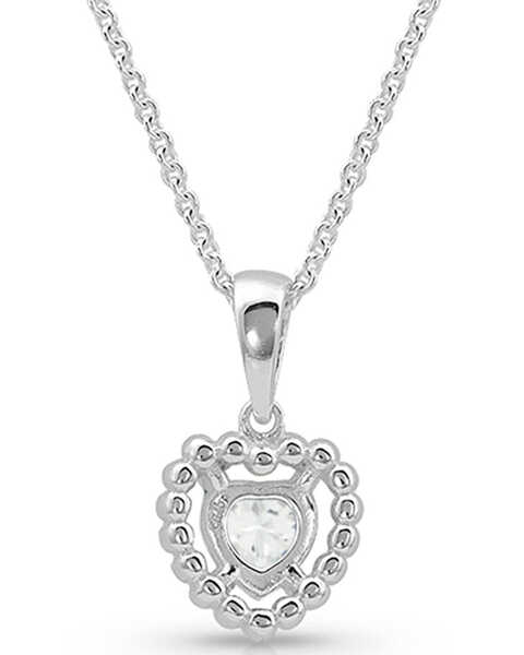 Montana Silversmiths Women's Frozen Heart Necklace, Silver, hi-res