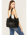 Corral Women's Concho Tassel Leather Shoulder Bag, Black, hi-res