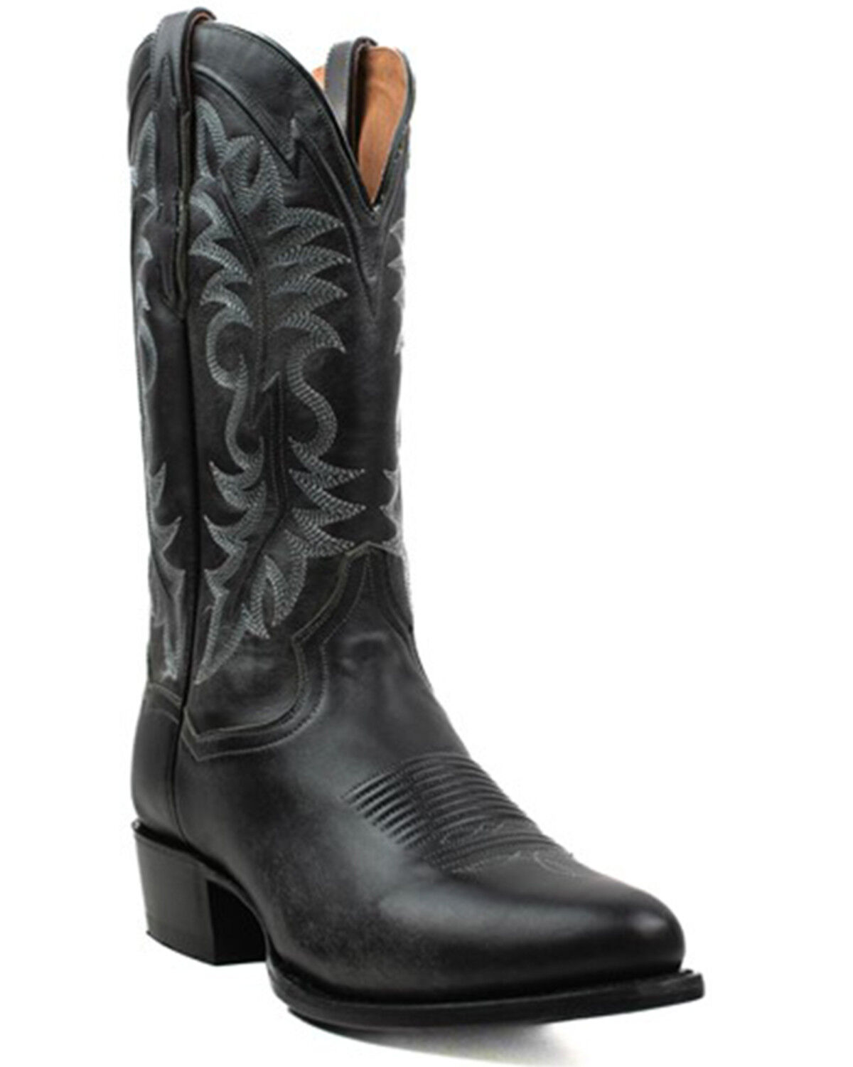 Image #1 - Dan Post Men's 13" Elko Distressed Western Boots - Round Toe, Black, hi-res