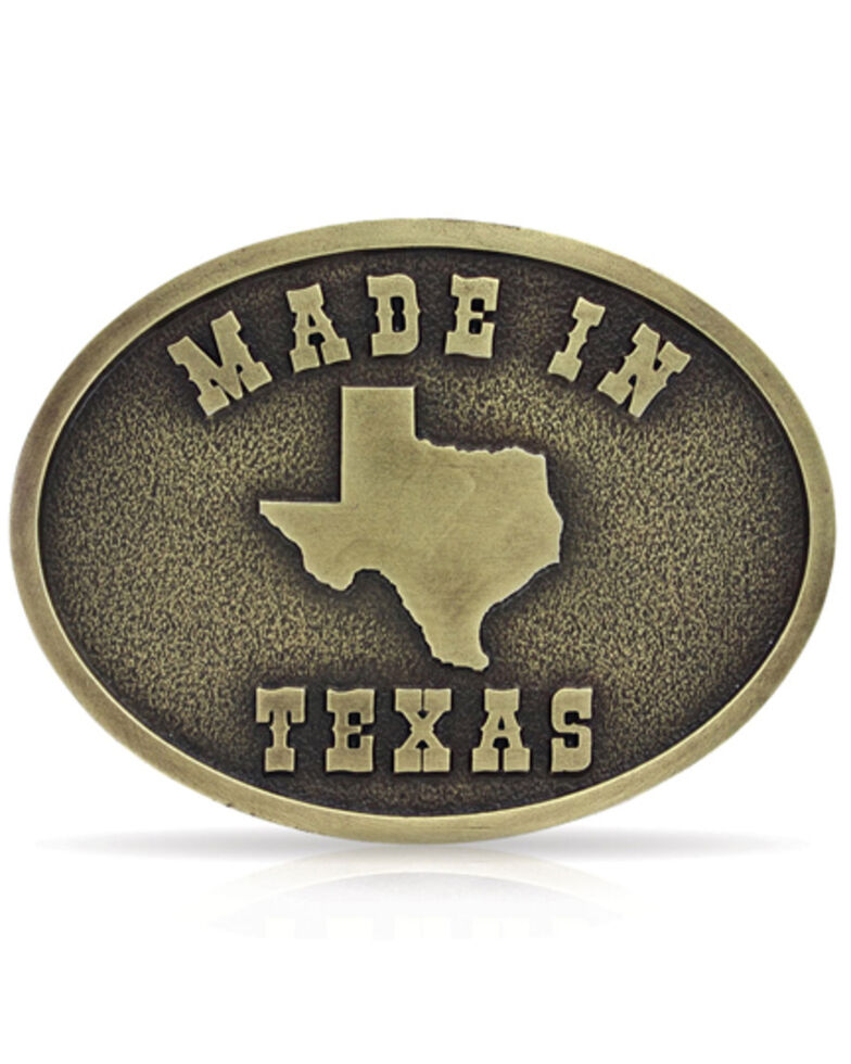 Montana Silversmiths Women's Made In Texas Belt Buckle, Silver, hi-res