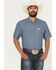 Image #1 - Kimes Ranch Men's Shifter Striped Print Short Sleeve Button-Down Western Shirt, Indigo, hi-res