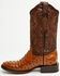 Image #3 - Tanner Mark Men's Ostrich Print Western Boots - Broad Square Toe, Cognac, hi-res