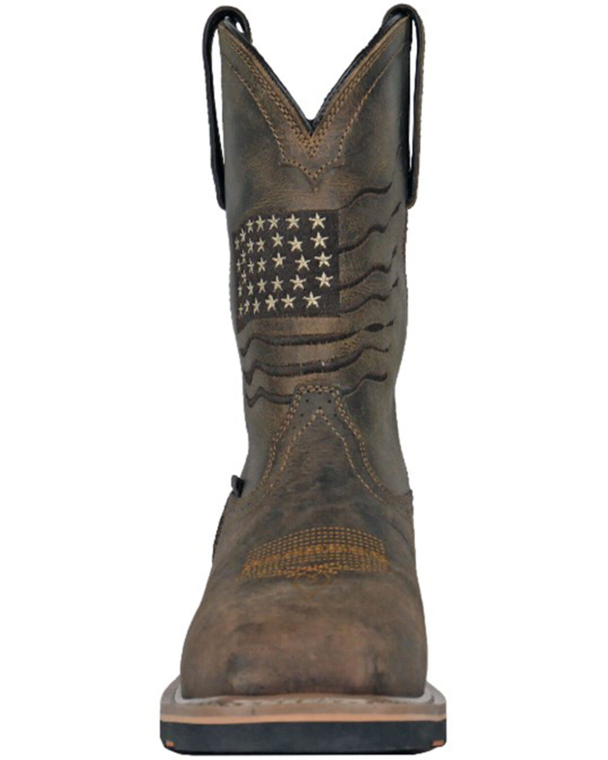 Image #4 - Hoss Men's Rushmore Wellington Western Work Boots - Composite Toe, Brown, hi-res