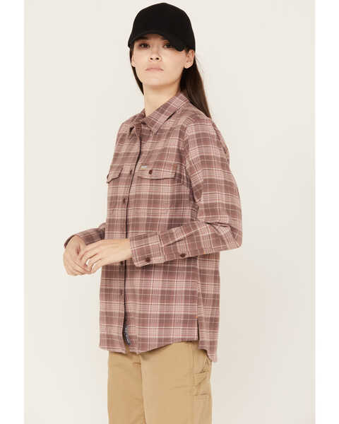 Image #2 - Ariat Women's Rebar Flannel Long Sleeve Button Down Plaid Work Shirt, Multi, hi-res