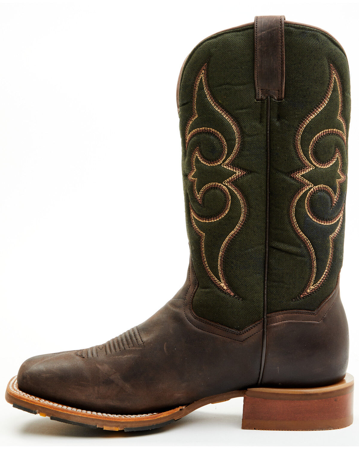 Image #3 - Dan Post Men's Jenks Performance Western Boots - Broad Square Toe, Brown, hi-res