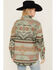 Image #4 - Wrangler Retro Women's Southwestern Long Sleeve Pearl Snap Western Shirt, Green, hi-res