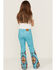 Ranch Dress'n Girls' Sedona Southwestern Print Flare Jeans, Turquoise, hi-res