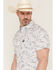 Image #2 - Burlebo Men's Camo Print Short Sleeve Button-Down Western Shirt, Camouflage, hi-res