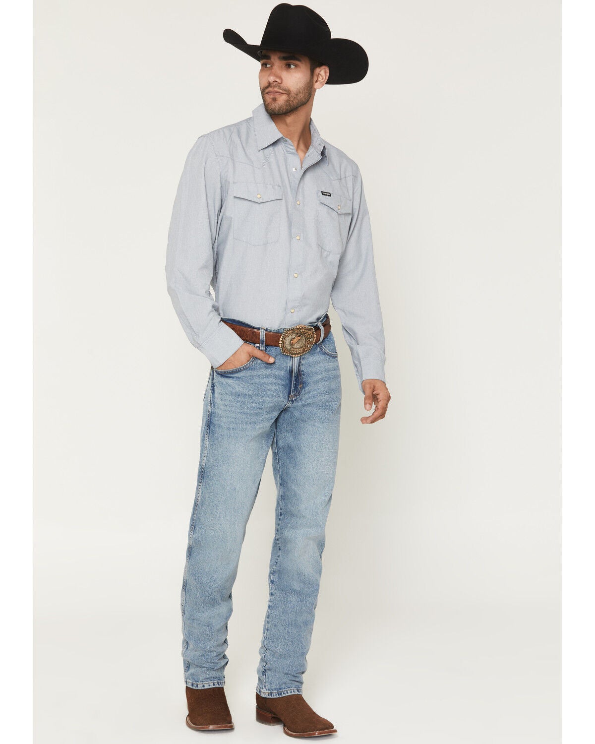 Wrangler Retro Men's 88MWZ Medium Wash Slim Straight Stretch Denim Jeans | Sheplers