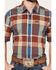 Kimes Ranch Men's Masonic Plaid Print Short Sleeve Button Down Shirt, Red, hi-res