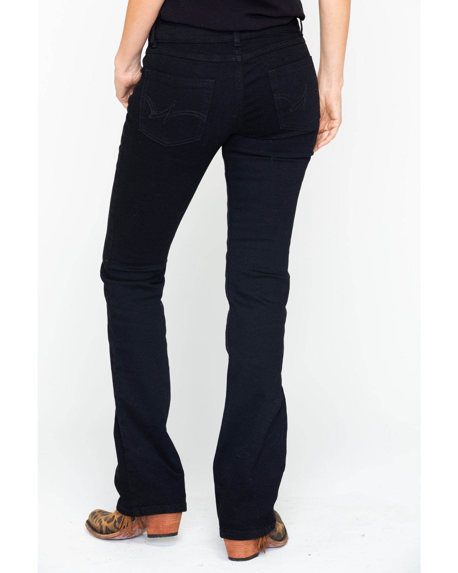 Wrangler Women s Black Mid Rise Bootcut Jeans Sheplers