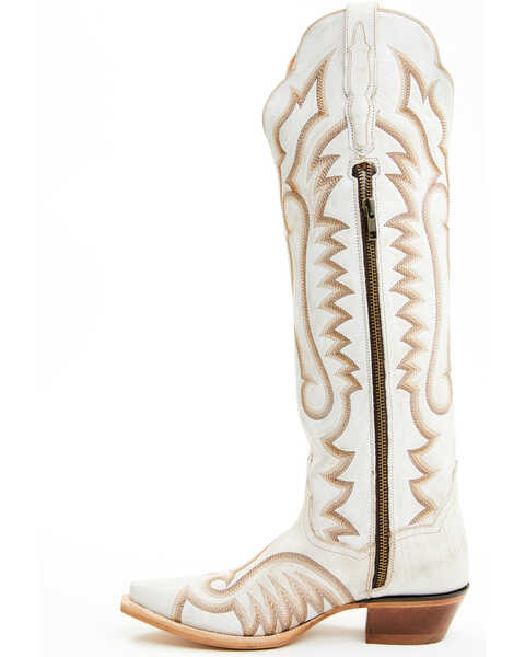 Image #3 - Dan Post Women's Josie Tall Western Boots - Snip Toe , White, hi-res