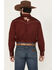 Image #4 - Rodeo Clothing Men's Embroidered Long Sleeve Snap Western Shirt, Burgundy, hi-res