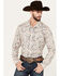 Image #1 - Rock & Roll Denim Men's Tattoo Print Long Sleeve Pearl Snap Stretch Western Shirt, Natural, hi-res